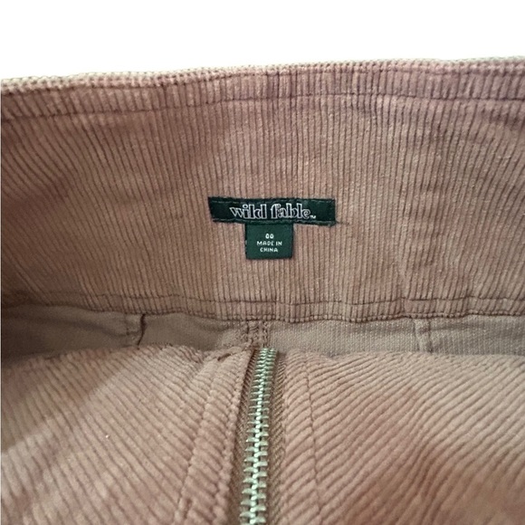 Wild Fable Y2K Corduroy Zip Front Mini Skirt Mauve • Used • Size: 00 - Picture 4 of 4